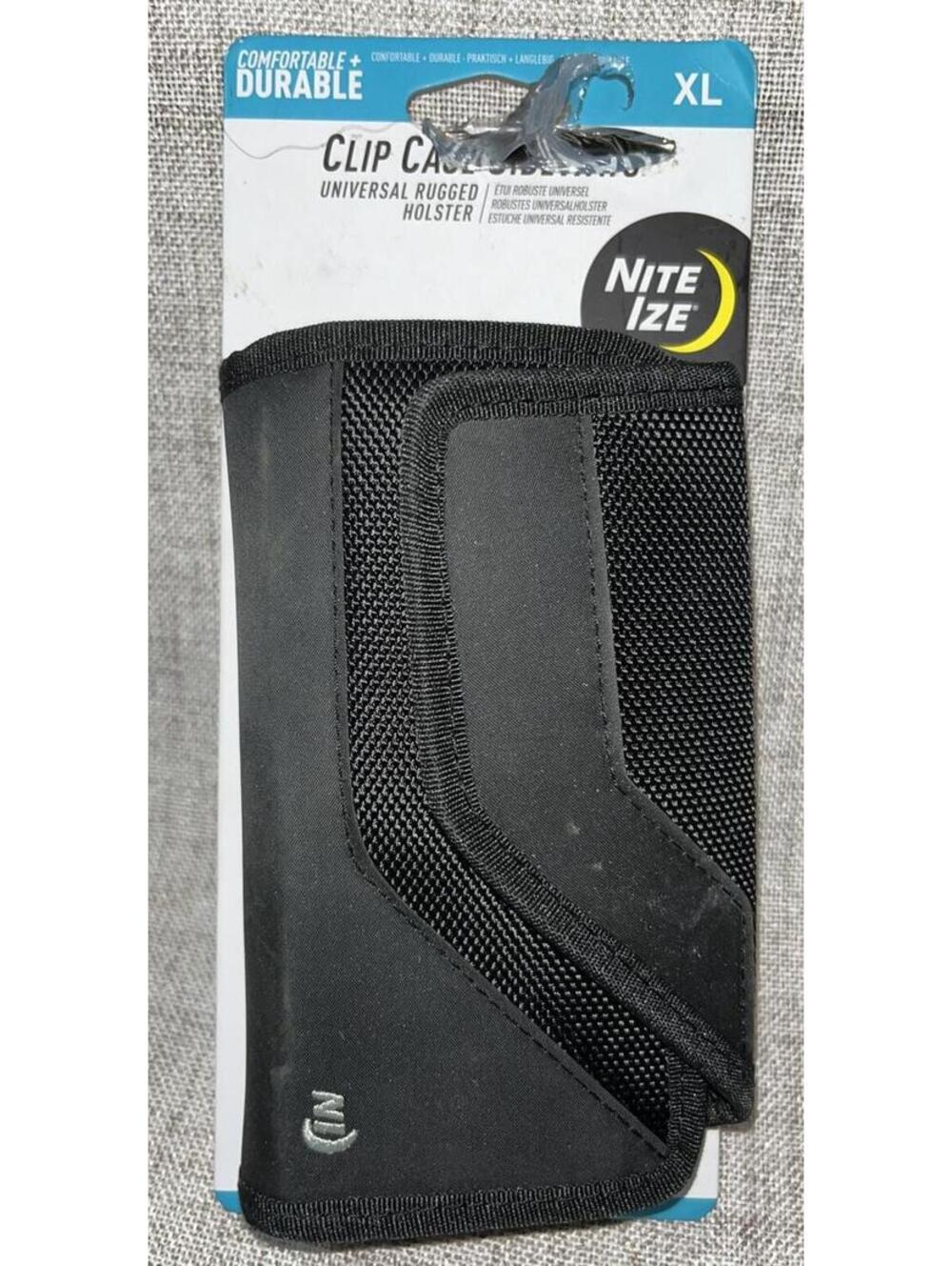 Nite Ize Clip Case Sideways Black XL Rugged Nylon Phone Holster NIB